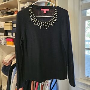 Lilly Pulitzer black sweater size small